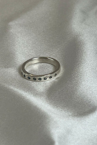 Mars Soft Sapphire Band - Silver