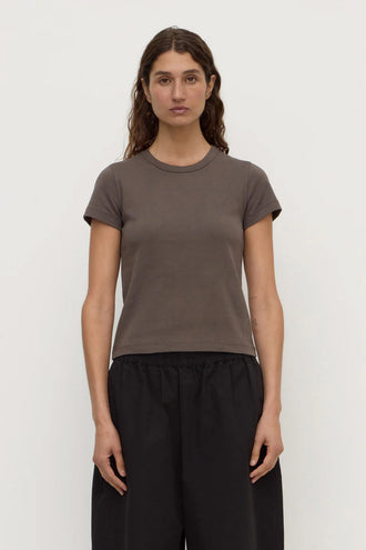 Assembly Lyla Cap Sleeve Tee - Bark