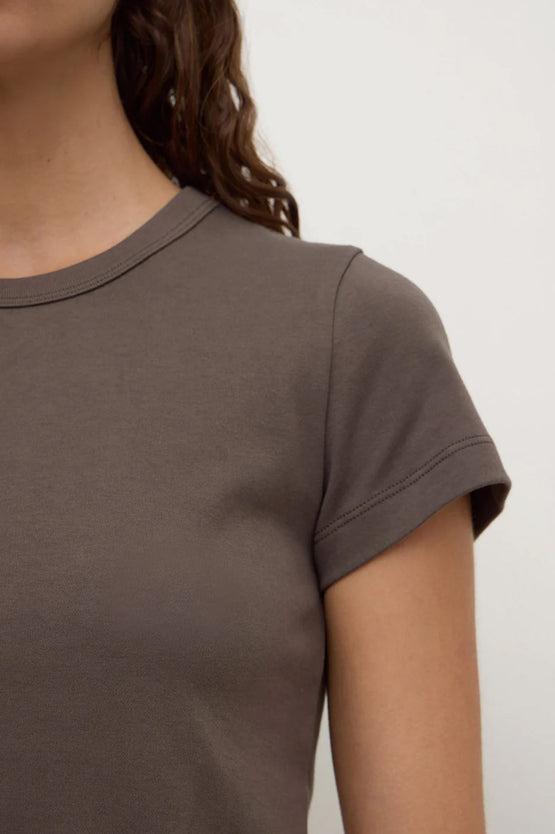Assembly Lyla Cap Sleeve Tee - Bark