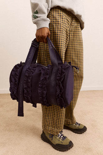 Damson Madder Brooke Frill Barrel Bag - Navy