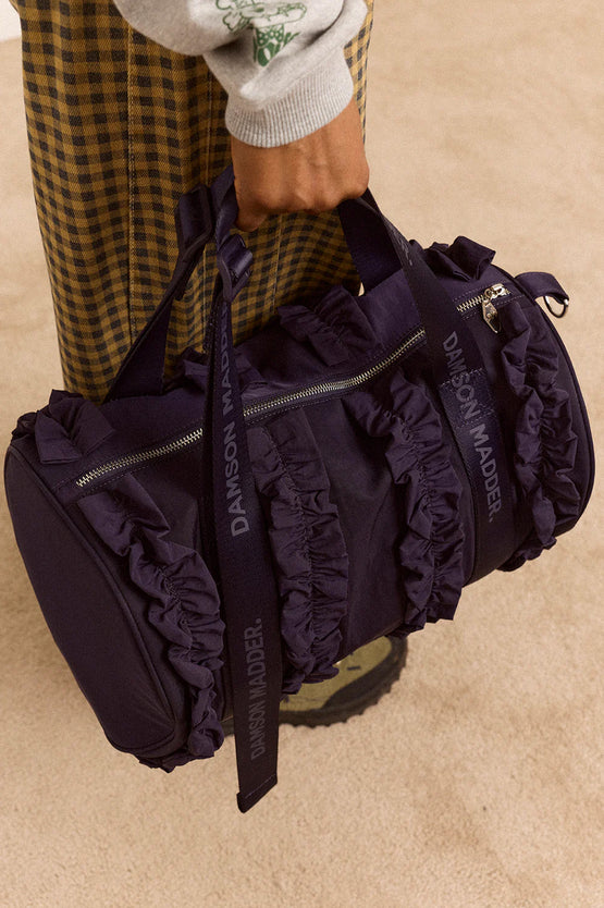 Damson Madder Brooke Frill Barrel Bag - Navy