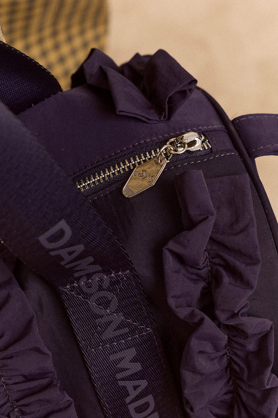 Damson Madder Brooke Frill Barrel Bag - Navy