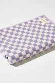 House Of Nunu Bath Towel - Lilac Check