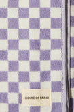 House Of Nunu Bath Towel - Lilac Check