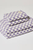 House Of Nunu Bath Towel - Lilac Check