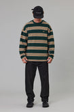 Just Another Fisherman Bay LS Tee - Green Stripe