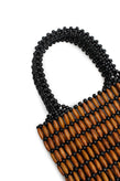 La Tribe Beaded Bag - Black/Tan