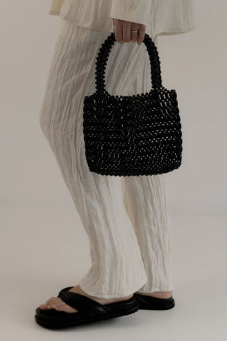 La Tribe Beaded Bag - Black