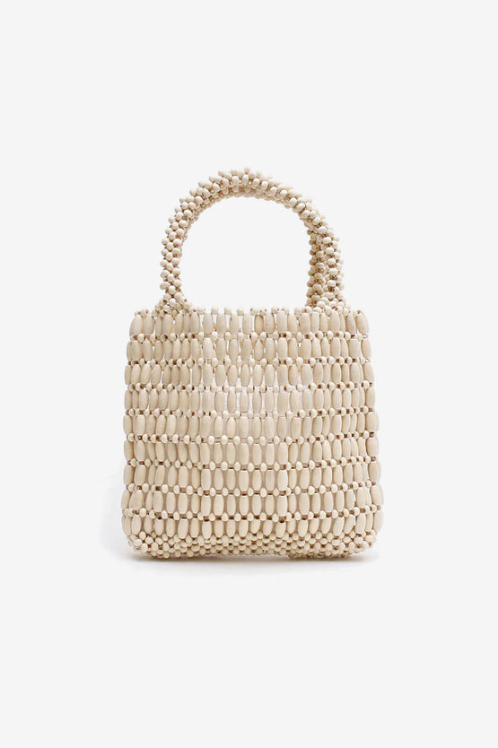 La Tribe Beaded Bag - Bone