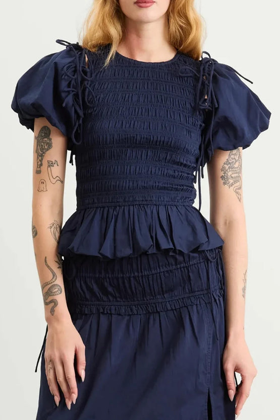 Damson Madder Becca Blouse - Navy