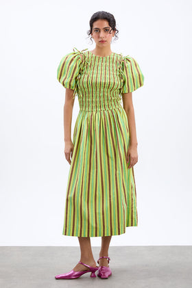 Damson Madder Becca Midi Dress - Tropical