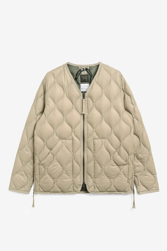 Taion Military V Neck Soft Shell Jacket - Beige