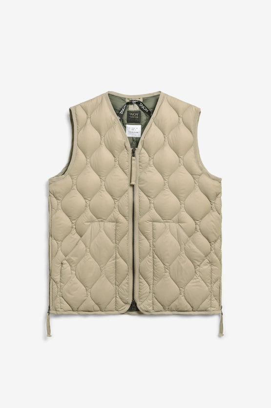 Taion Military V Neck Soft Shell Vest - Beige