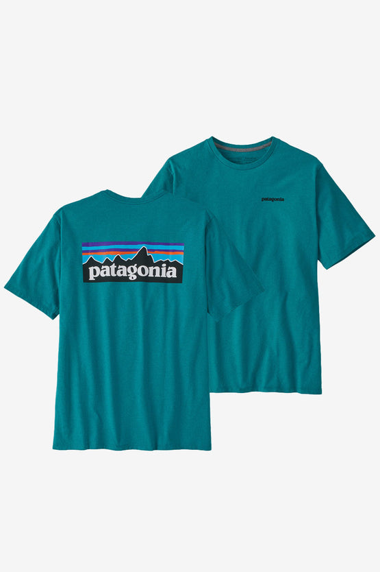 Patagonia P-6 Logo Responsibili Tee - Belay Blue