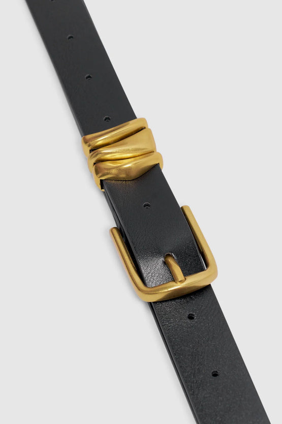 Brie Leon Everyday Buckle Belt - Black