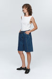 Marle Belted Jean Short - Washed Indigo