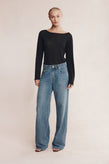 Marle Belted Wide Leg Jean - Light Wash