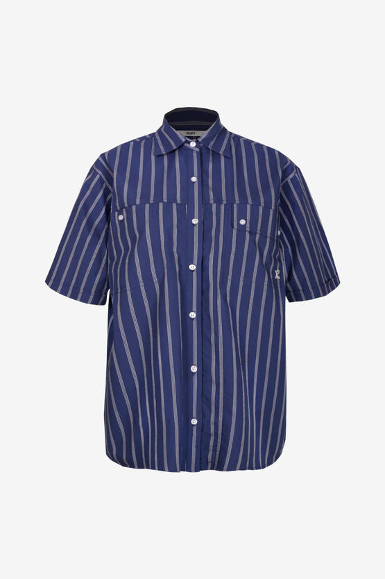 Ruby Beri Shirt - Midnight Blue Stripe