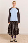 Damson Madder Berta Midi Skirt - Navy Check