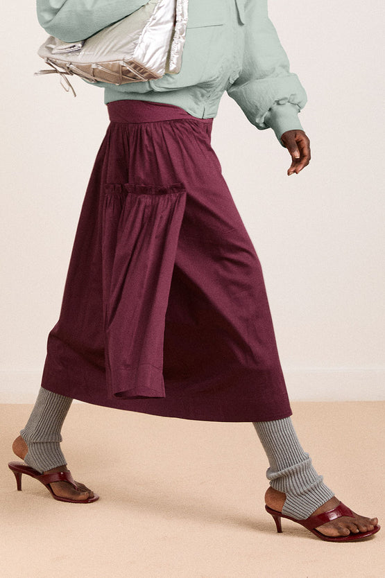 Damson Madder Berta Midi Skirt - Fig