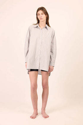 Pharlain Billie Shirt - Blue/Tan
