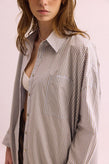 Pharlain Billie Shirt - Blue/Tan