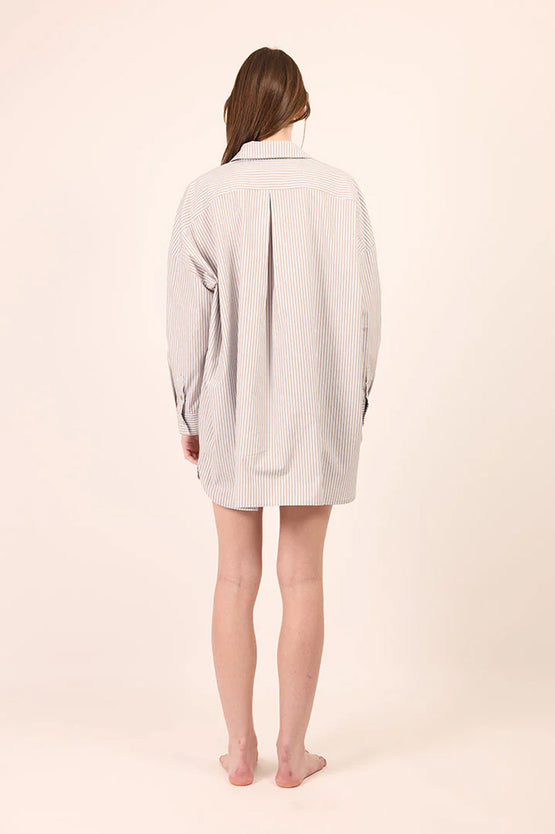 Pharlain Billie Shirt - Blue/Tan