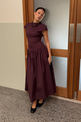 Ruby Birdie Maxi - Burgundy