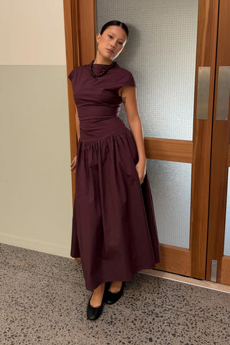 Ruby Birdie Maxi - Burgundy