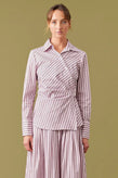 Ruby Birdie Shirt - Pink Lady Stripe