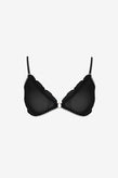 Liam Carnation Low Support Mesh Bra - Black