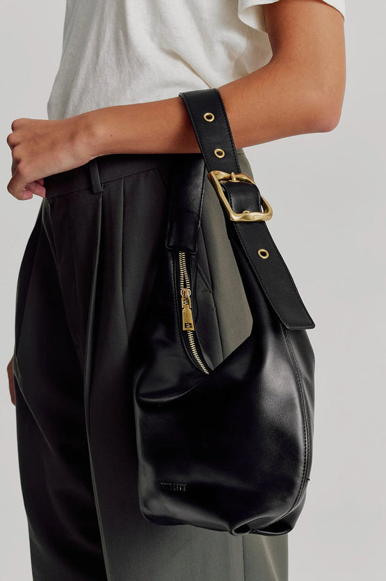 Brie Leon Everyday Croissant Bag - Black