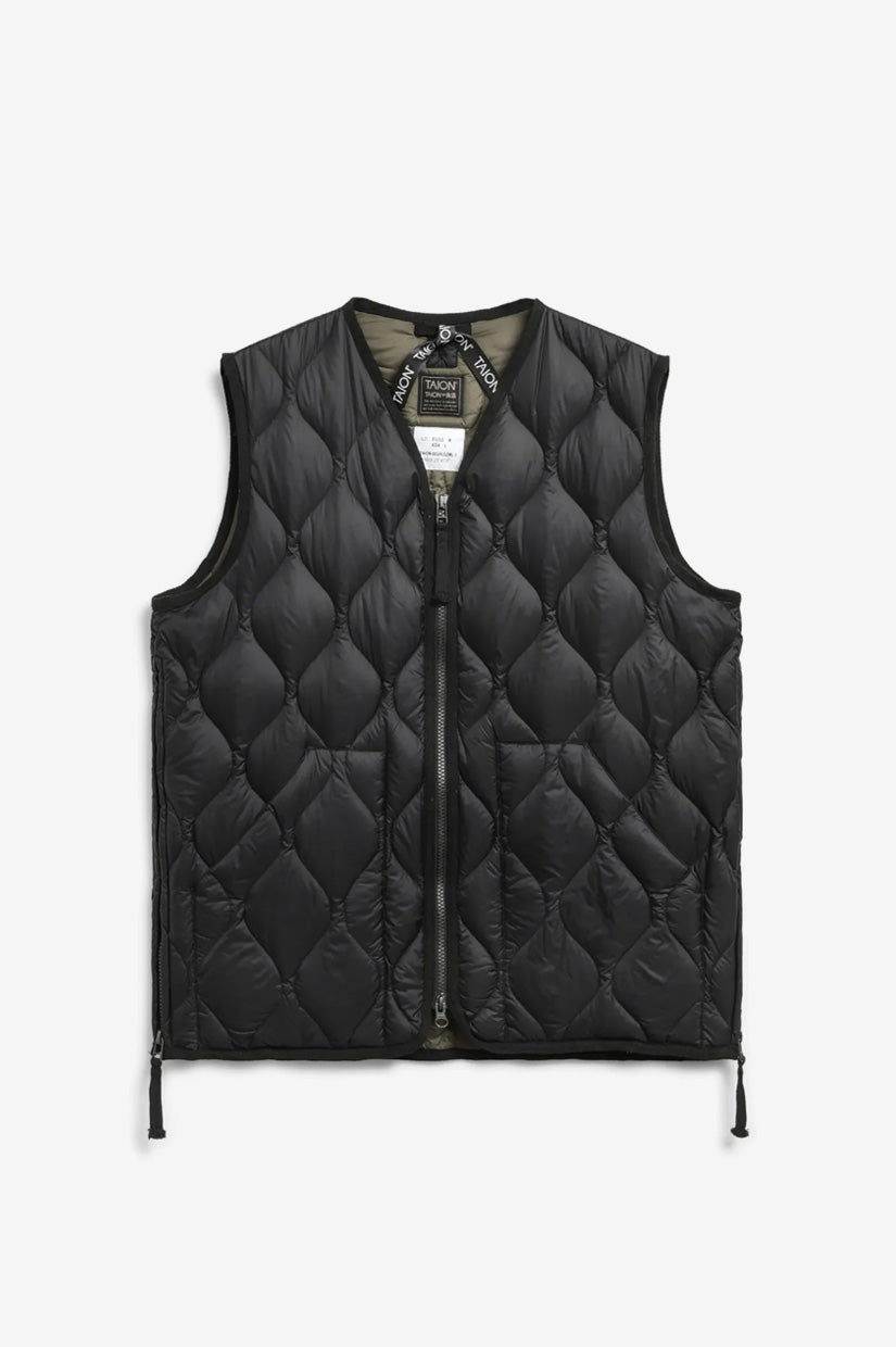 Taion Military V Neck Soft Shell Vest - Black