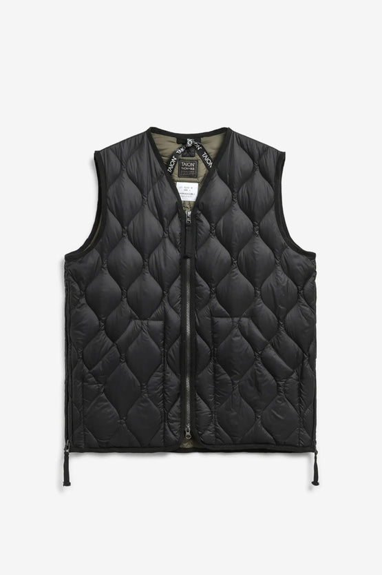 Taion Military V Neck Soft Shell Vest - Black