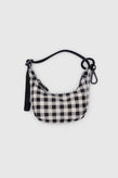 Baggu Crescent Bag Charm - Black White Gingham