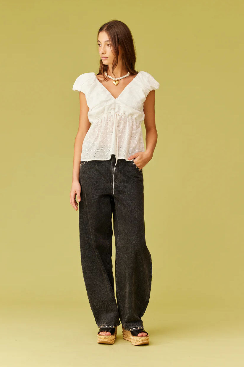 Ruby Blanca Top - White Broidery