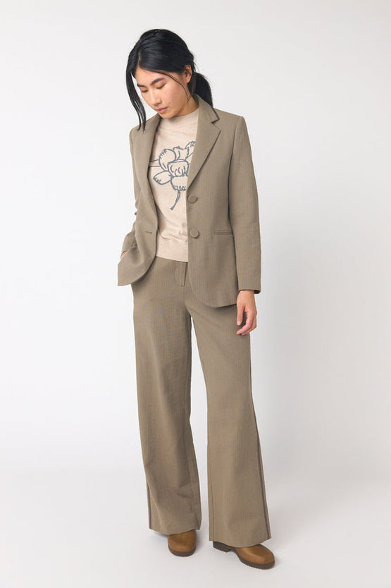 Sylvester Twin Striped Blazer - Stone