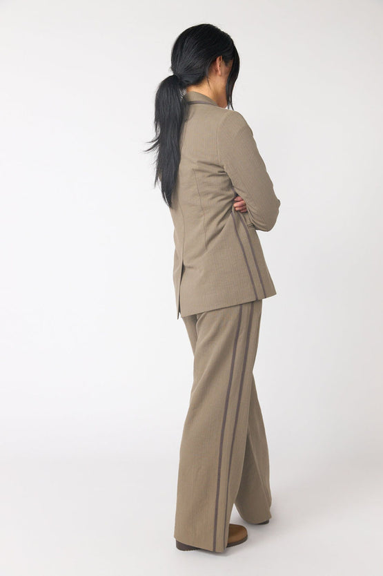 Sylvester Twin Striped Blazer - Stone