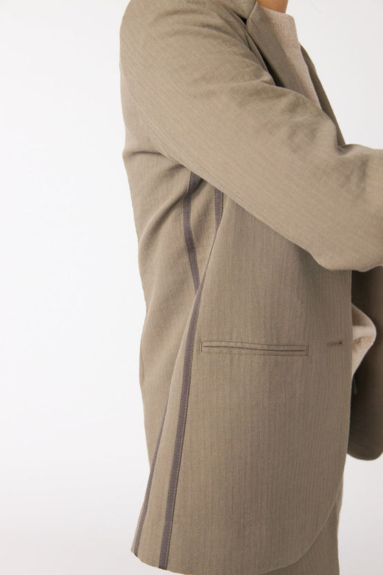 Sylvester Twin Striped Blazer - Stone