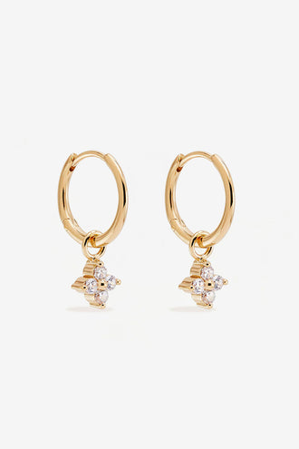 By Charlotte Crystal Bloom Earrings - Gold