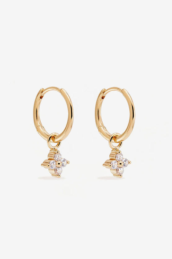 By Charlotte Crystal Bloom Earrings - Gold