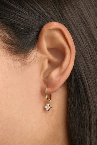 By Charlotte Crystal Bloom Earrings - Gold