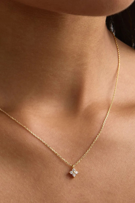 By Charlotte Crystal Bloom Necklace - Gold