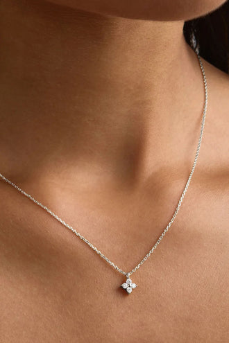 By Charlotte Crystal Bloom Necklace - Silver