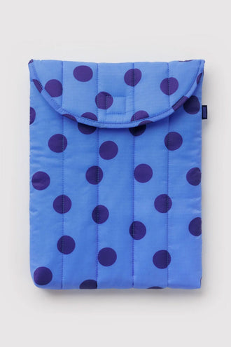 Baggu Puffy Laptop Sleeve 13/14 Inch - Blue Polka Dot