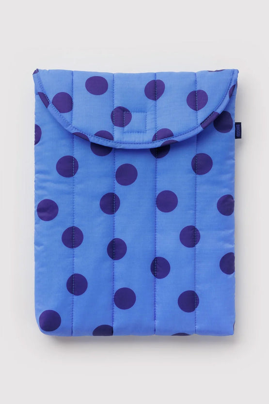 Baggu Puffy Laptop Sleeve 13/14 Inch - Blue Polka Dot
