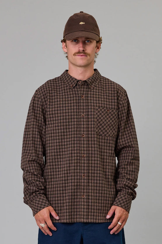Just Another Fisherman Boatyard Shirt - Earth Check