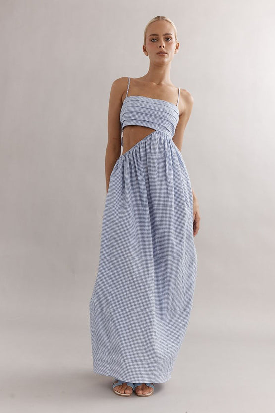 Caitlin Crisp Bobbie Dress - Blue Gingham