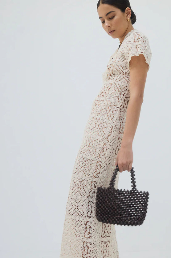 La Tribe Bonbon Beaded Bag - Brown