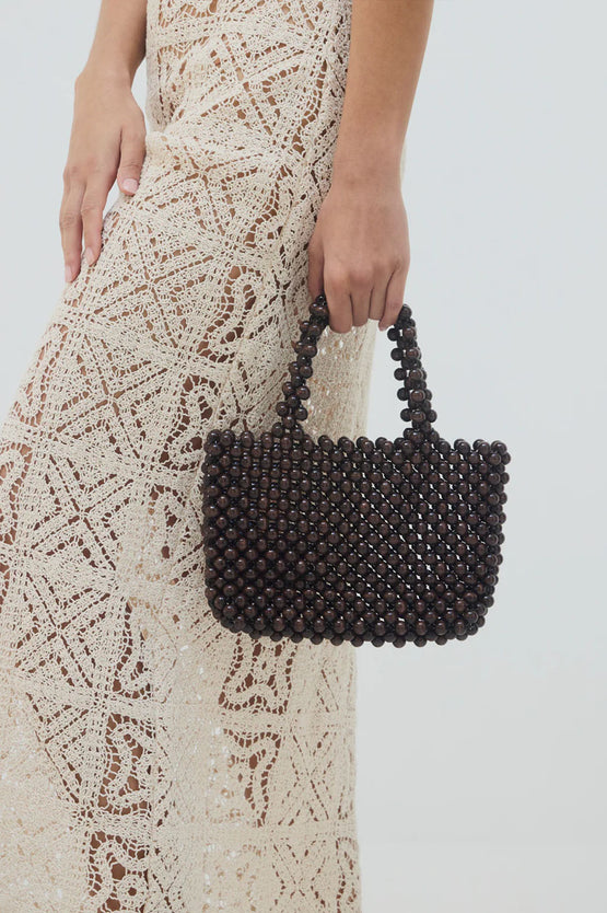 La Tribe Bonbon Beaded Bag - Brown